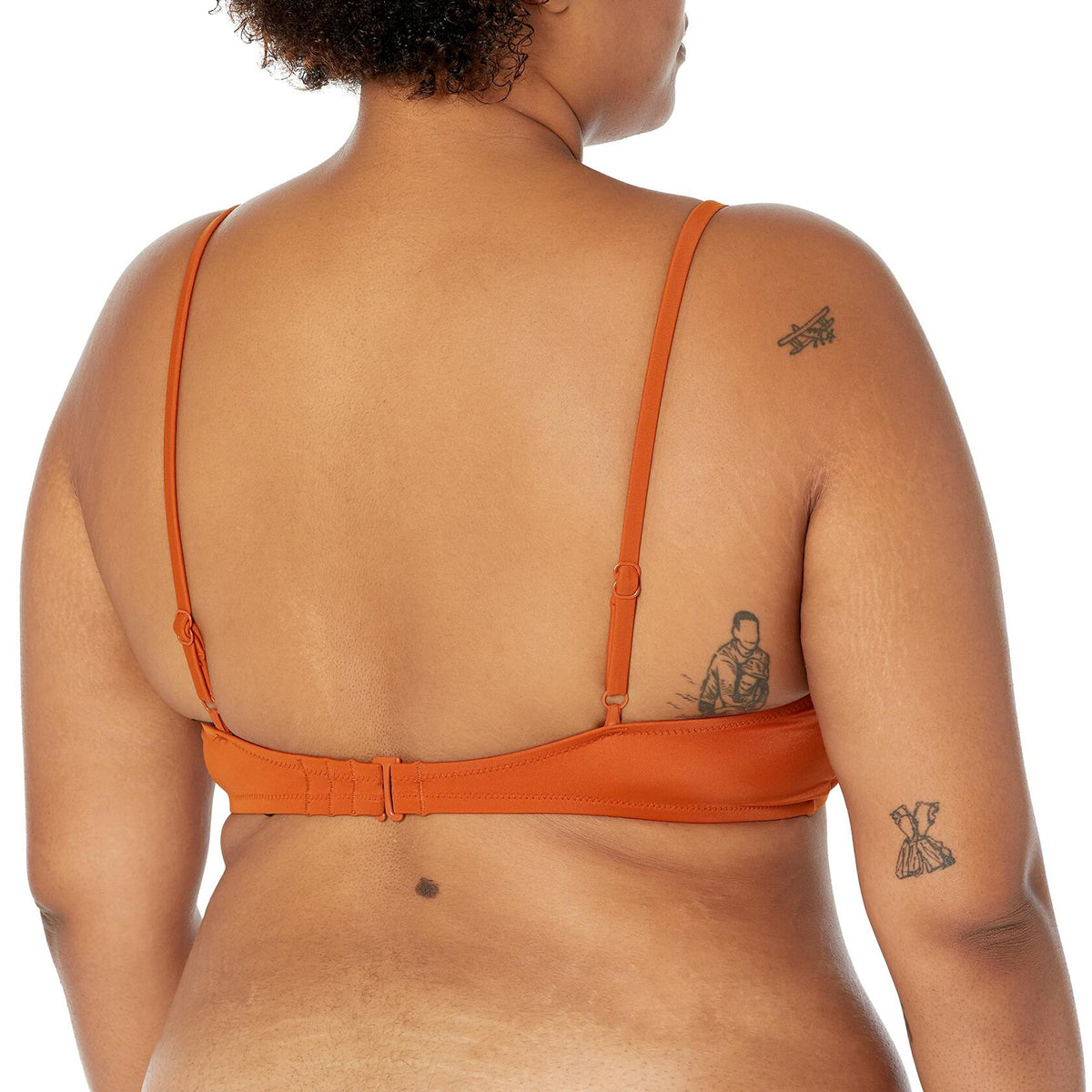 Amazon Essentials Women's Classic Bikini Swimsuit Top Terracotta Size XX-Large