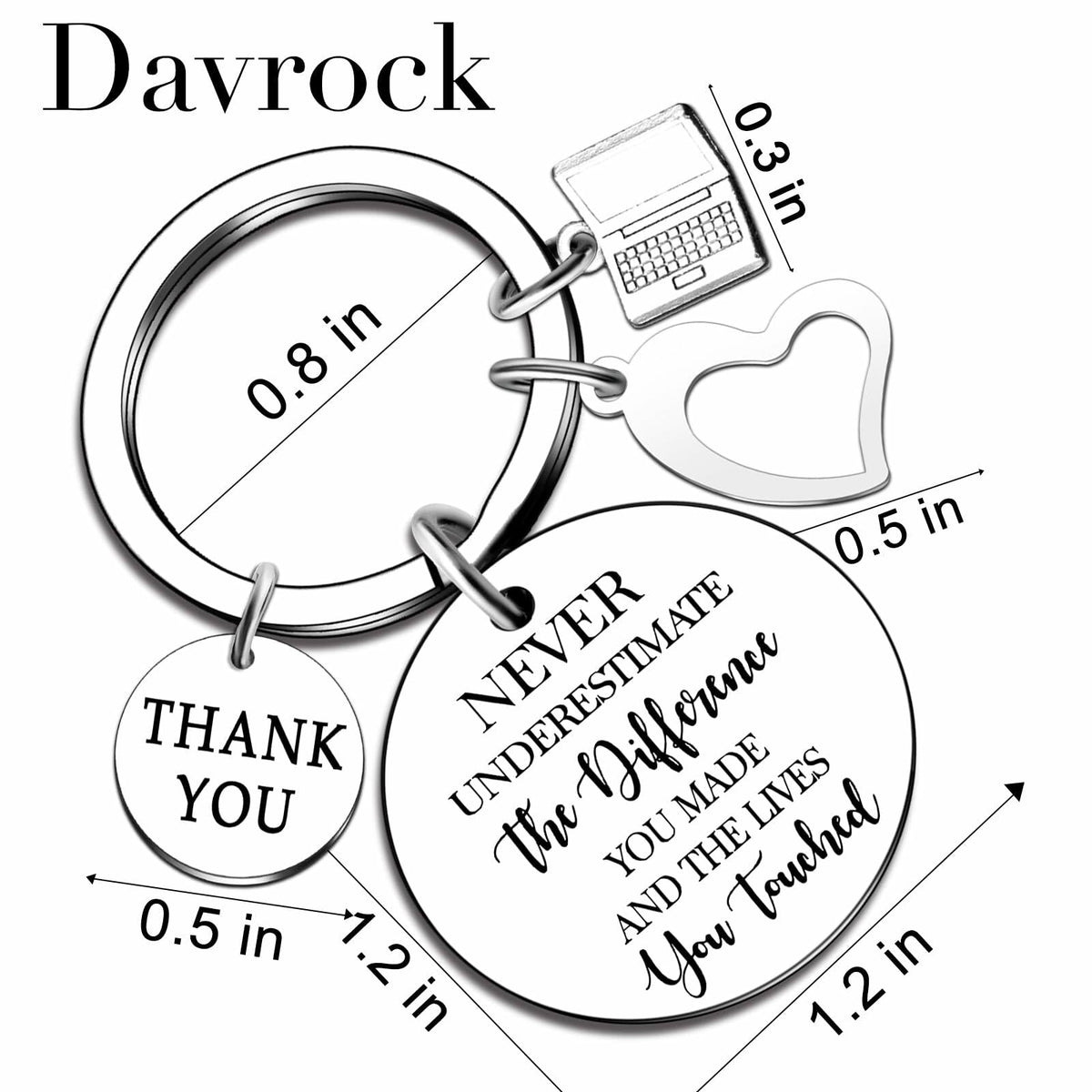 Davrock Electrical Engineering Software Engineer Keychain Silver Small