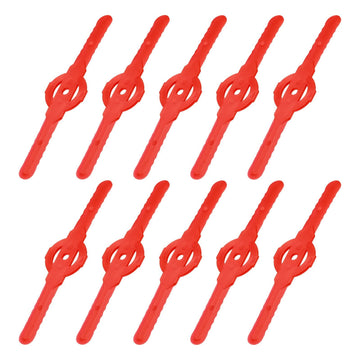 Uxcell 10pcs Plastic Trimmer Blades Replacement for Cordless Grass Cutter