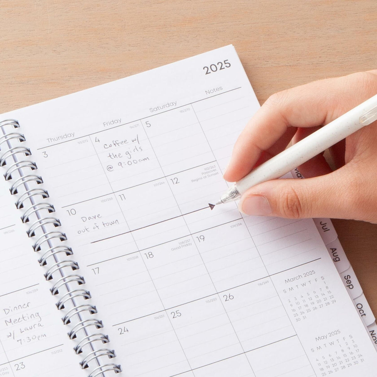 Blue Sky 2025 Weekly Monthly Planner Calendar 5x8 Flexible Cover Wirebound
