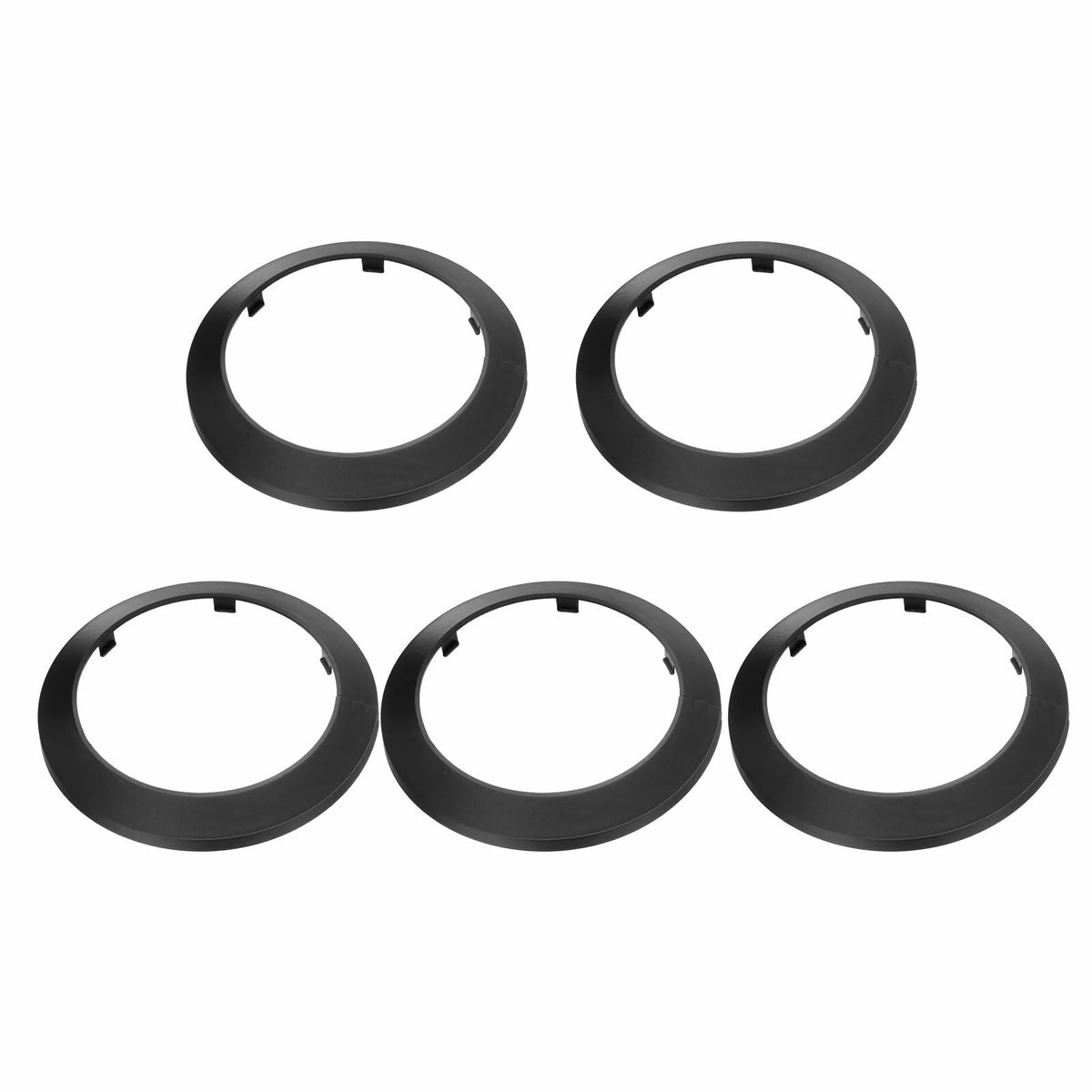 uxcell 5PCS Pipe Cover Decor 4.3in PP Plastic Flange Escutcheon Black
