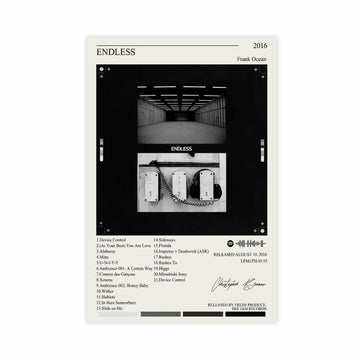 Nomzie Frank Ocean Endless Album Cover Poster Wall Art 12x18in