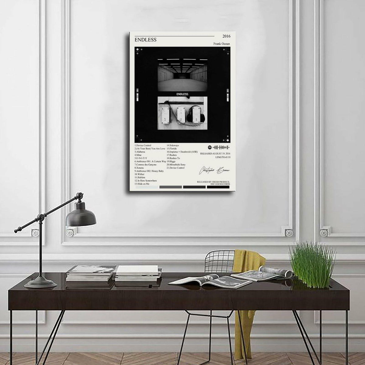 Nomzie Frank Ocean Endless Album Cover Poster Wall Art 12x18in