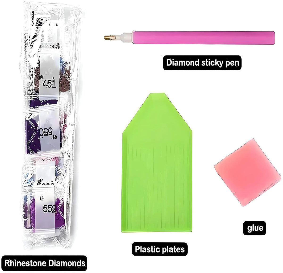 Gblkbhl 5D Diamond Art Painting Kit Full Drill Cartoon 12x16 Wall Decor