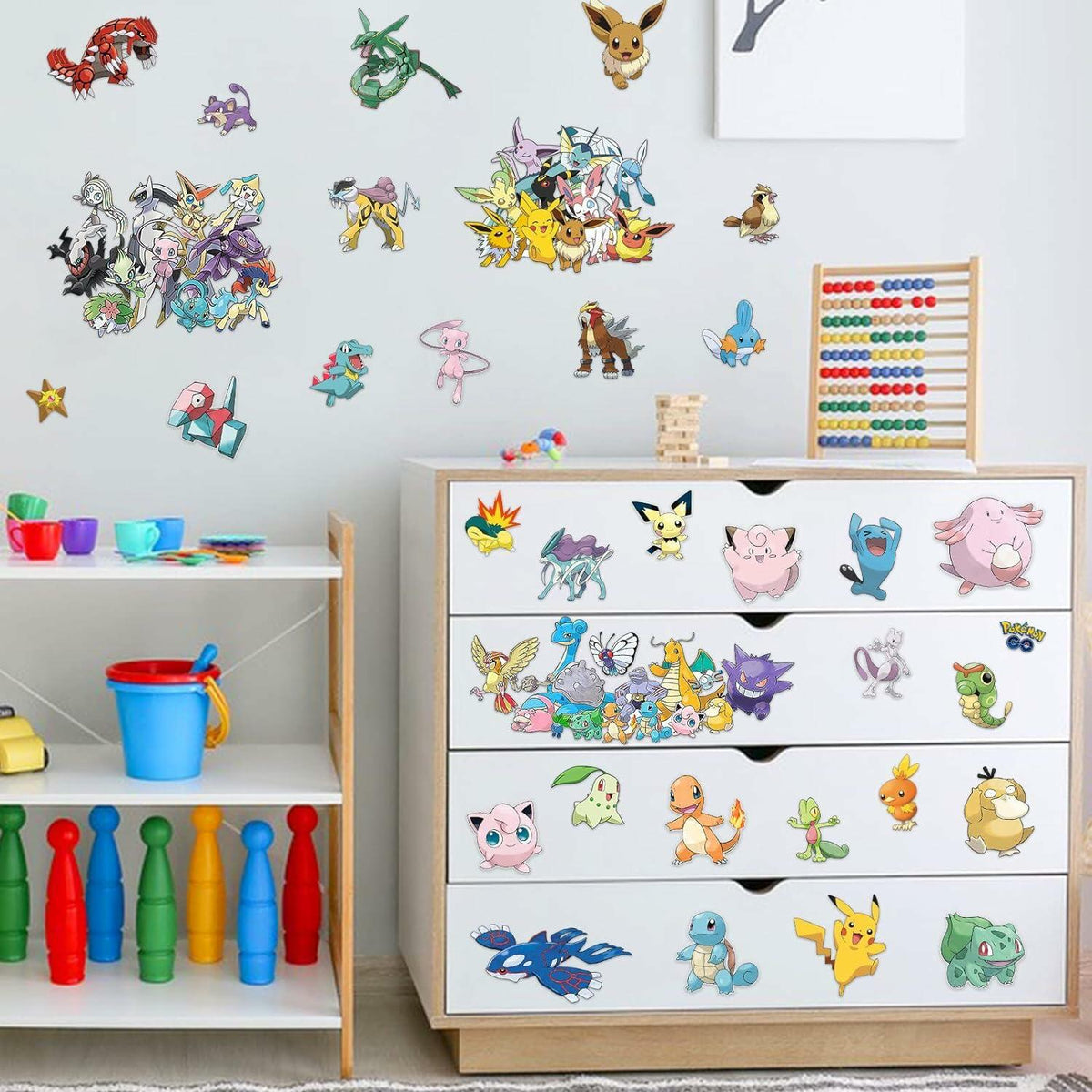 YANEALE Anime Wall Decals 36 Pcs Large Waterproof Removable Cartoon B Stickers