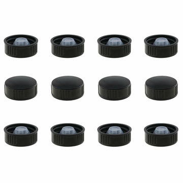ZZHXSM 12PCS 28mm Bakelite Phenolic Resin Sealing Screw Caps Black
