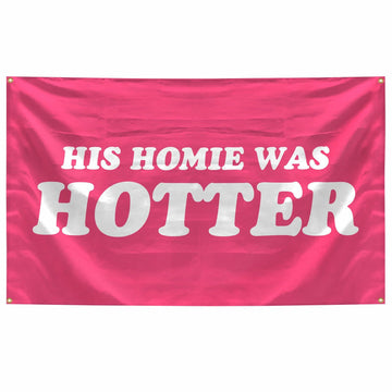 BanBE Fun His Homie Was Hotter Tapestry 3x5 ft Red Polyester Indoor Outdoor