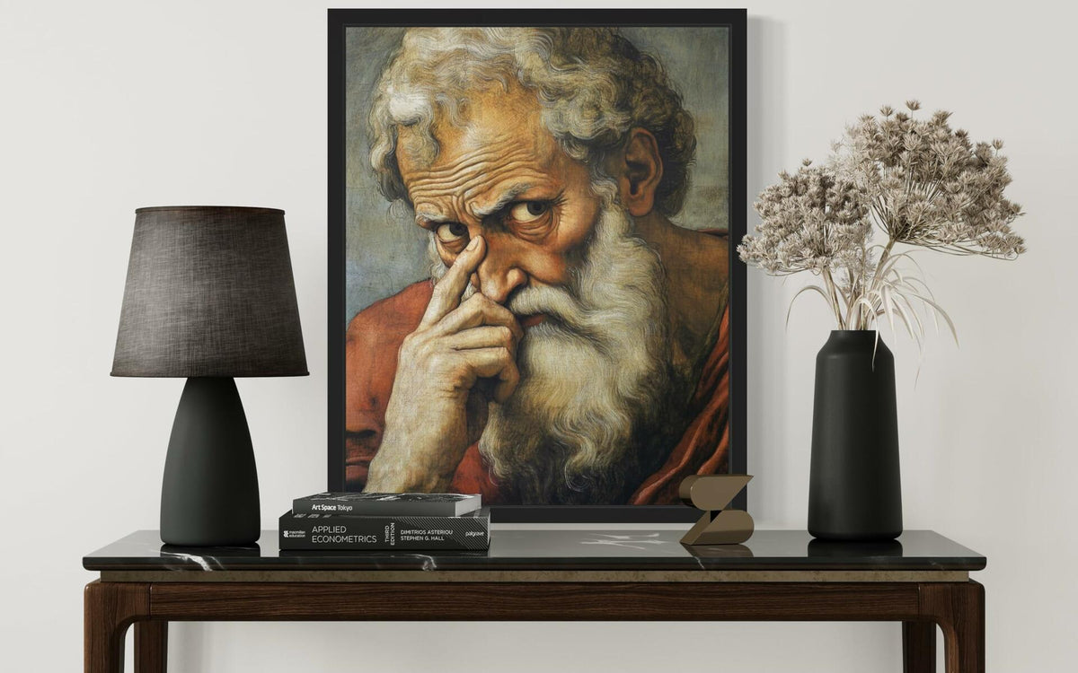 Aj decor Michelangelo Bathroom Wall Art Print Poster 8x10 Unframed