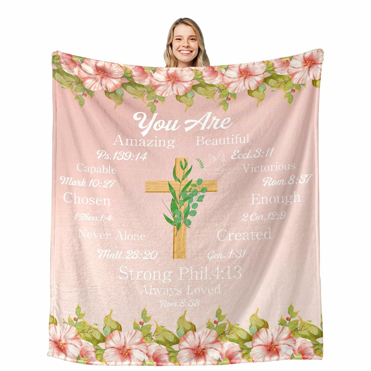Christian Religious Blanket Baptism Confirmation First Communion 50x60