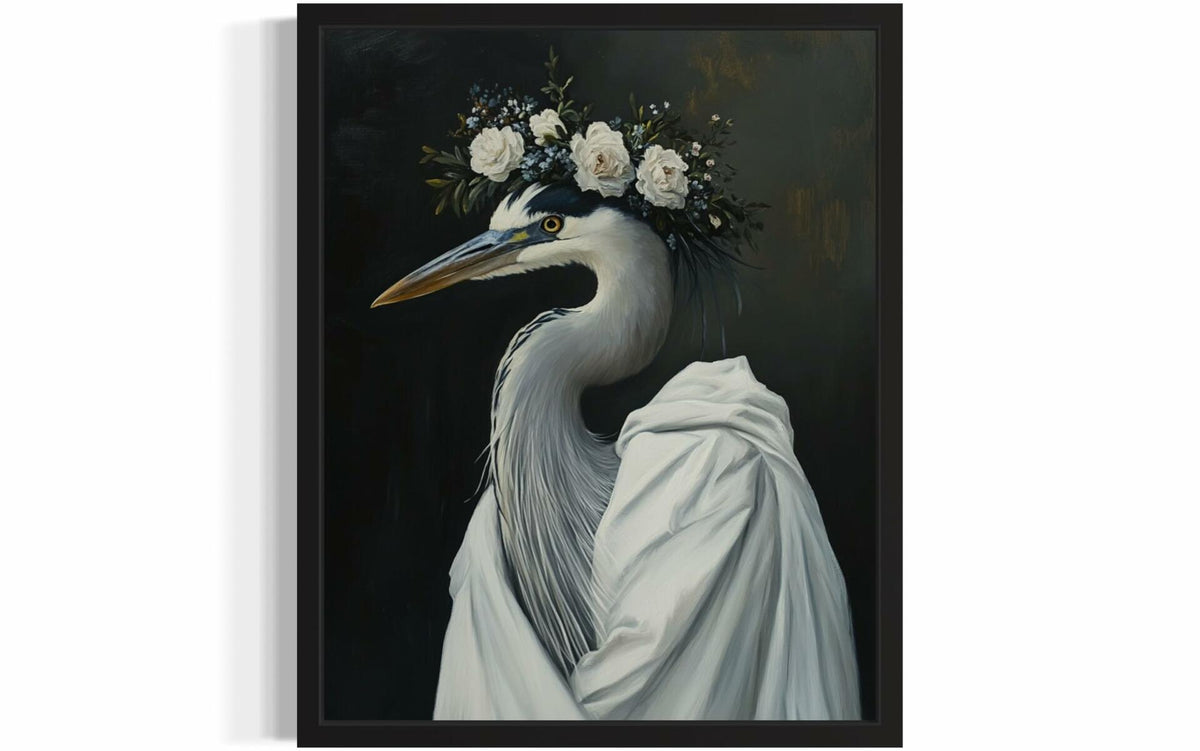 aj decor Blue Heron Wall Art Print Poster 8x10 inches Blue Heron Unframed