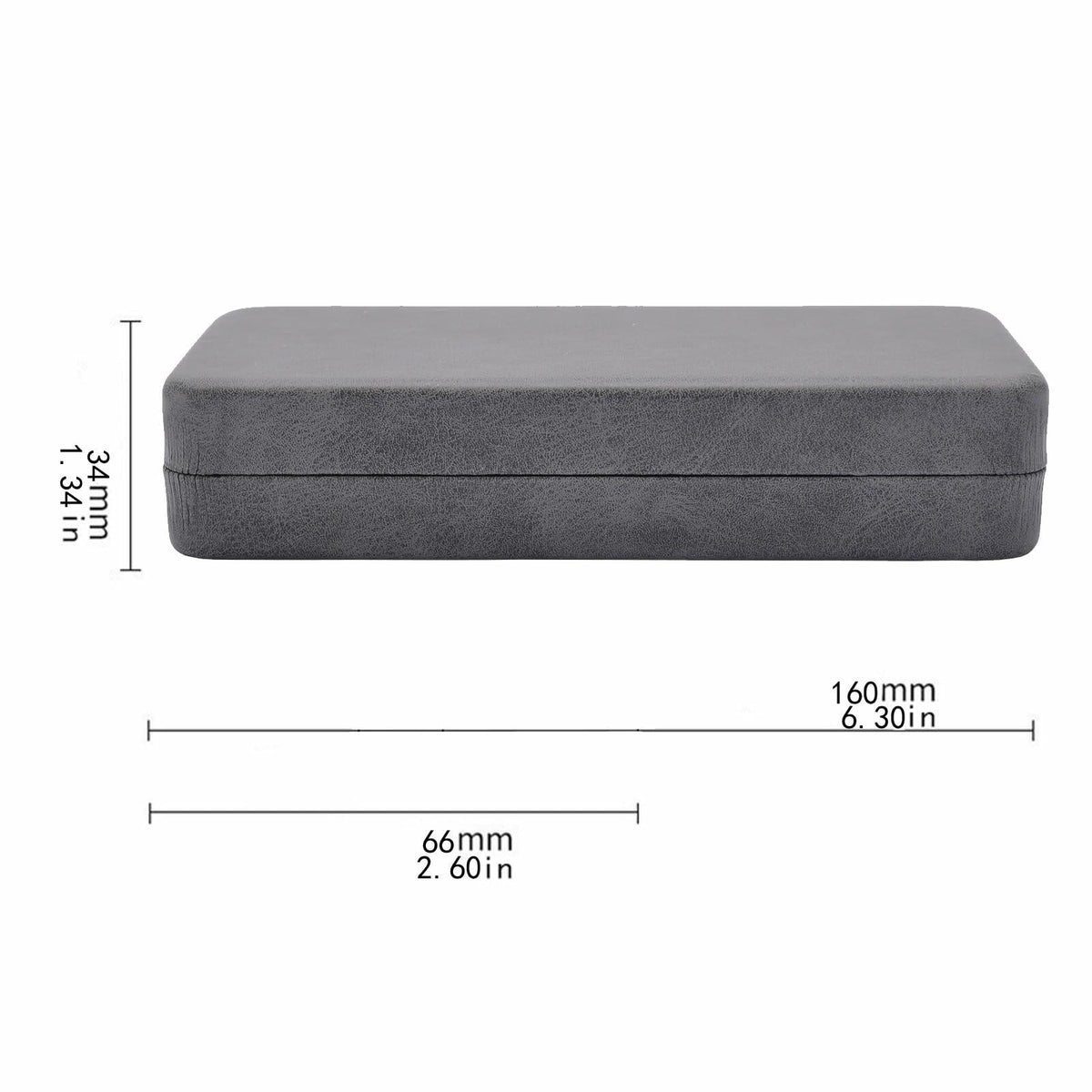 SANHOOPOLO Hard Shell Sunglasses Case Unisex Dark Grey
