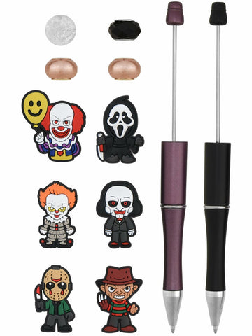 Acbeaded Halloween Silicone Skull Beads DIY Kit 6pcs Multicolor Acrylic