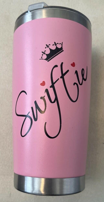 Swiftie 20oz Stainless Steel Travel Tumbler Cup Pink 3-Piece Set Lid