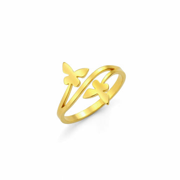 Dreamtimes Butterfly Rings Women Dainty Minimalist Wedding Bands Ring G-6