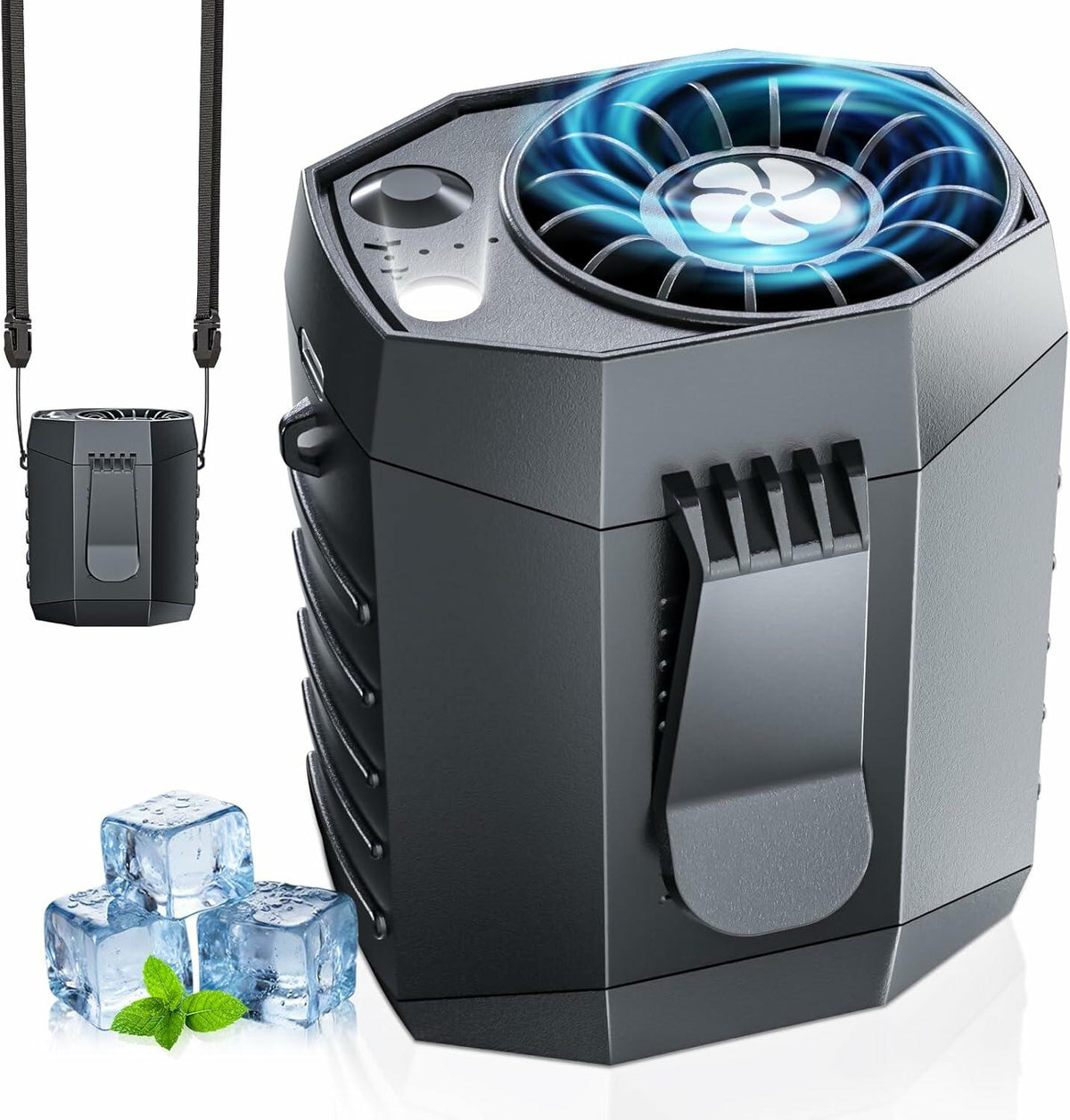 wz-ruijiang 2025 Upgrade Portable Waist Fan 13000 Speed Clip-On Black