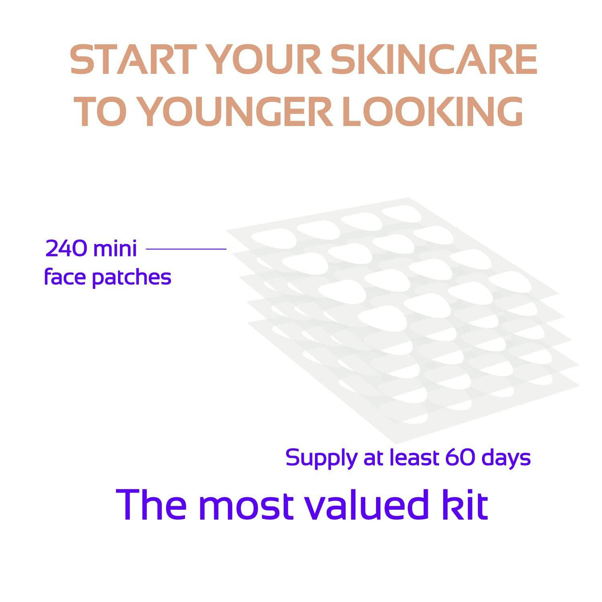 ENROSLU Face Wrinkle Patches 256Pcs Clear Reusable Anti-Wrinkle Treatment