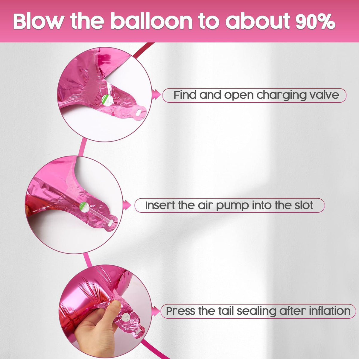 40in Pink Number 9 Balloon Large Foil Birthday Decoration for Men Women Kids