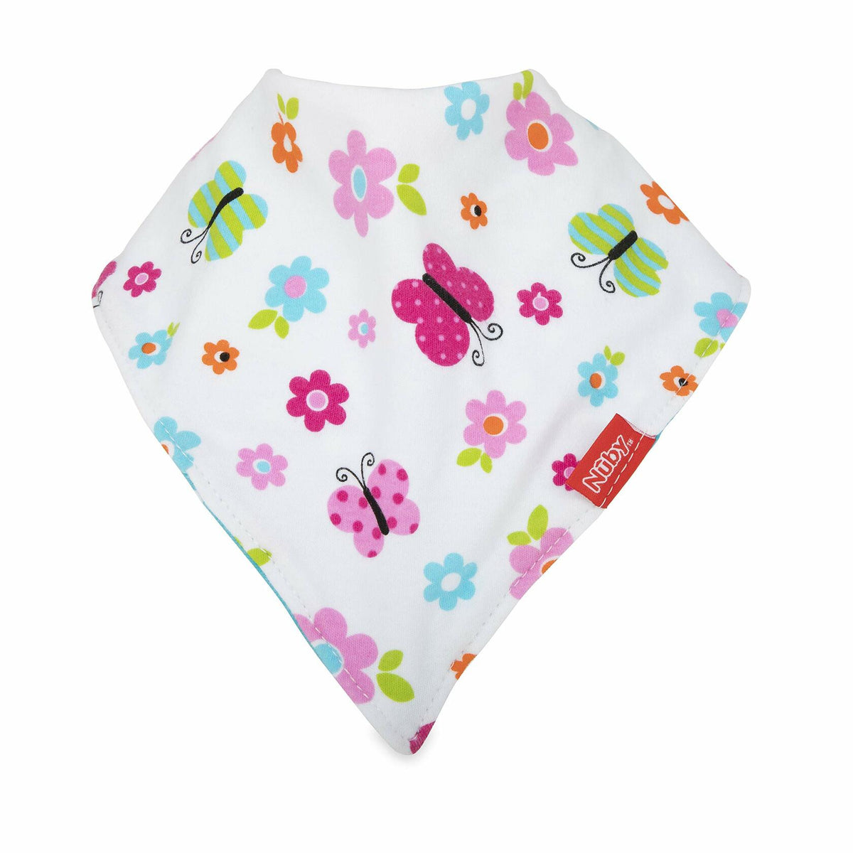 Nuby 2 Pack Bandana Bibs Super Absorbent Dribble Catcher for Girls