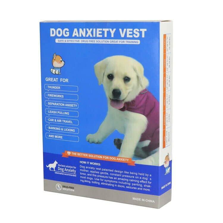 MCHY Dog Anxiety Vest, Anxiety Relief for Dogs, Dog Calming Coat (Navy M)