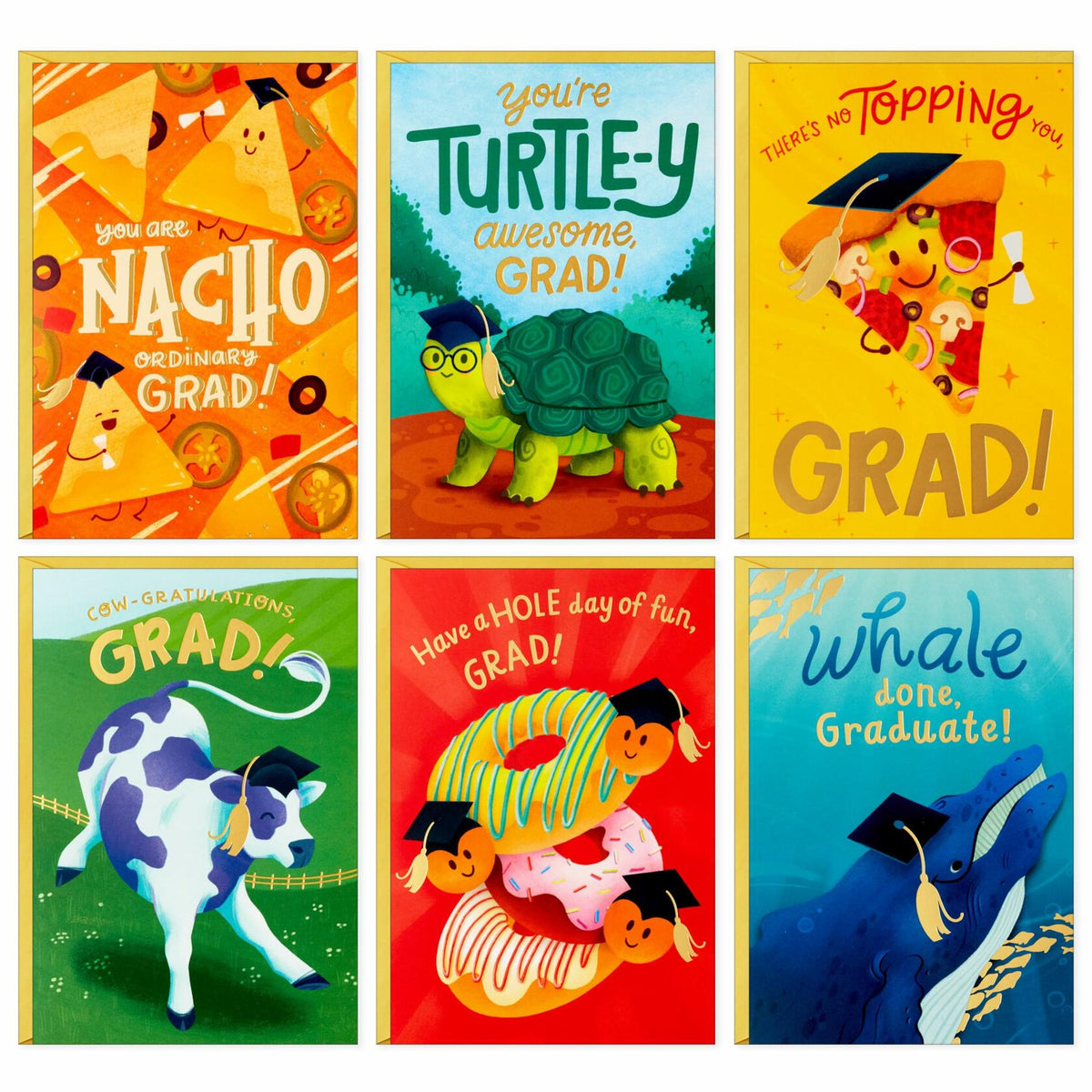 Hallmark Graduation Cards Bulk Assortment 36 Count Cartoon Multicolor Kids