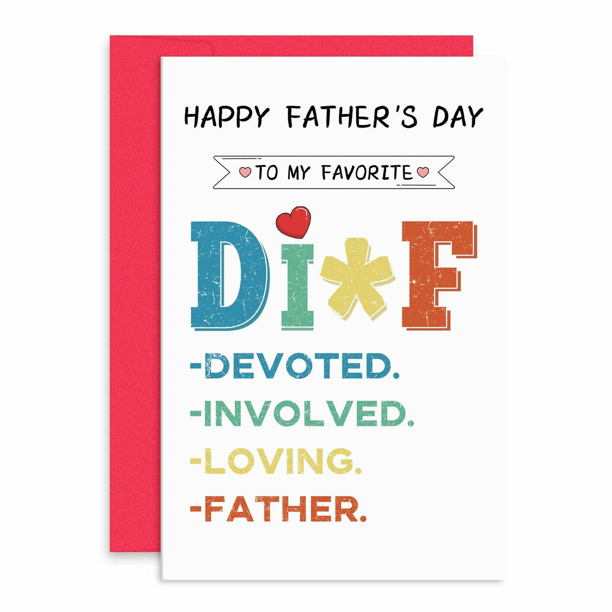 xiangqiankan Father's Day Card Husband Boyfriend Vintage 5x8 inches 2D-008