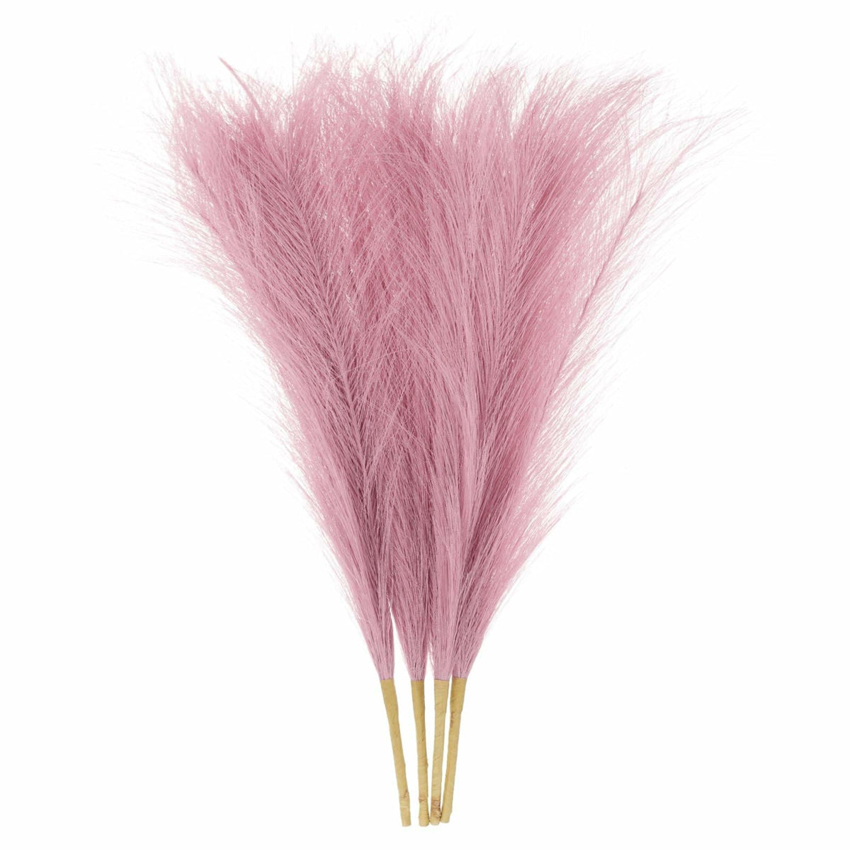 uxcell Faux Pampas Grass 17in 6 Stem 4pcs Red Brown Decor Wedding Home