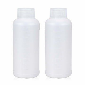 ASEVAT 33.8oz Plastic Reagent Bottle HDPE Wide Mouth Screw Cap 2Pcs
