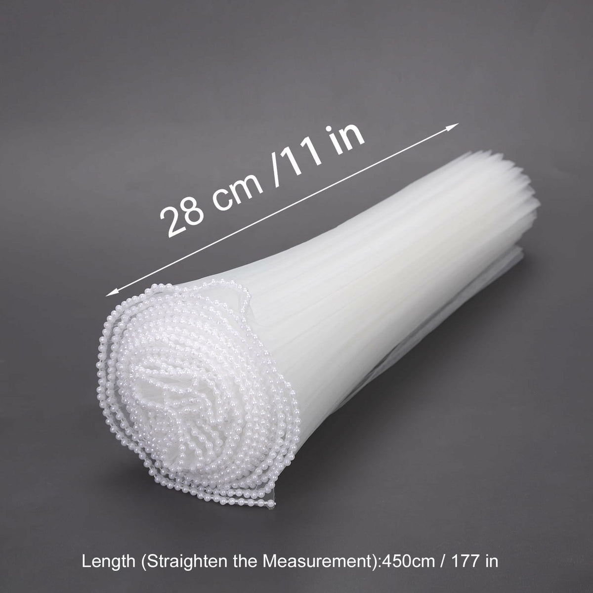 XIHIRCD 5 Yards Pearl Flower Wrapping Mesh Paper White Wavy Net Yarn