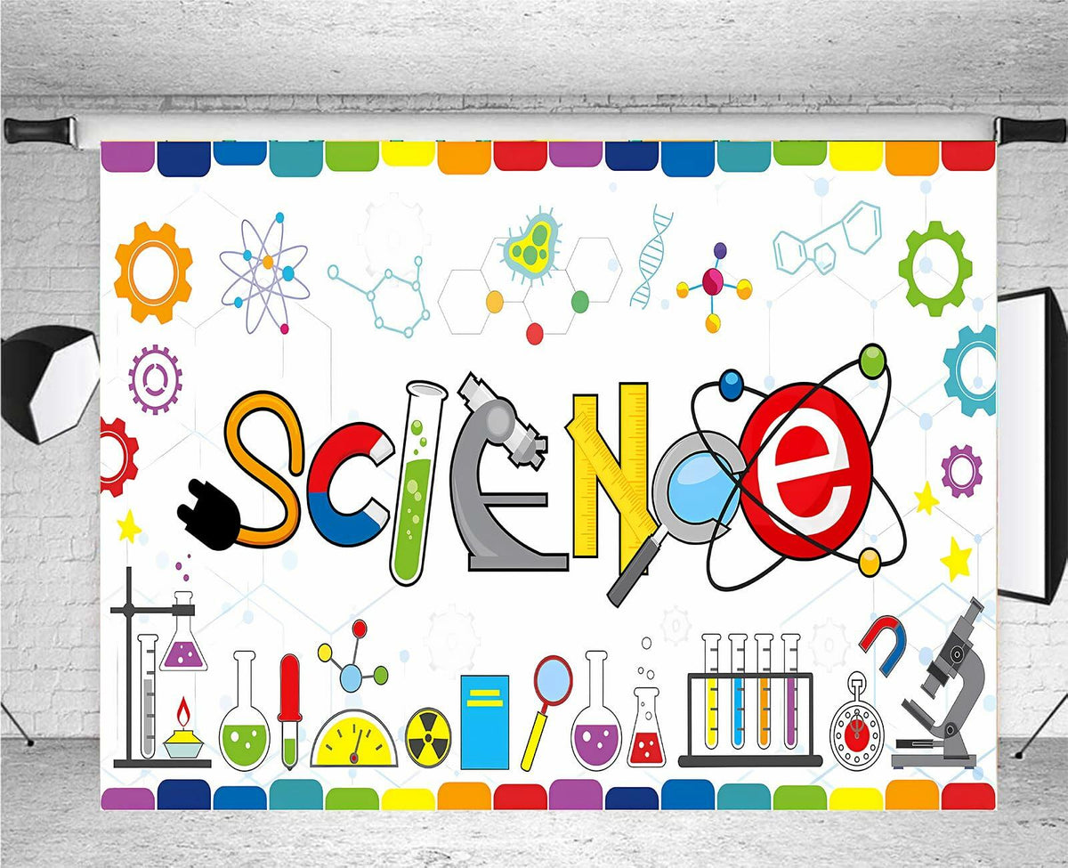 Generic Science Party Backdrop Chemical Themed Kids School Lab Blue 7x5 Ft