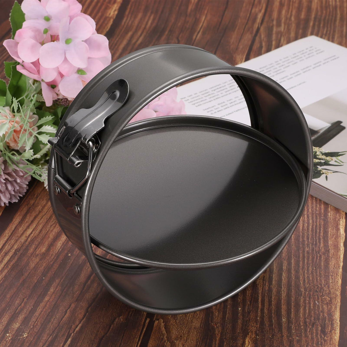 uxcell 4 Inch Nonstick Springform Pan Removable Bottom Leakproof Black 1pcs