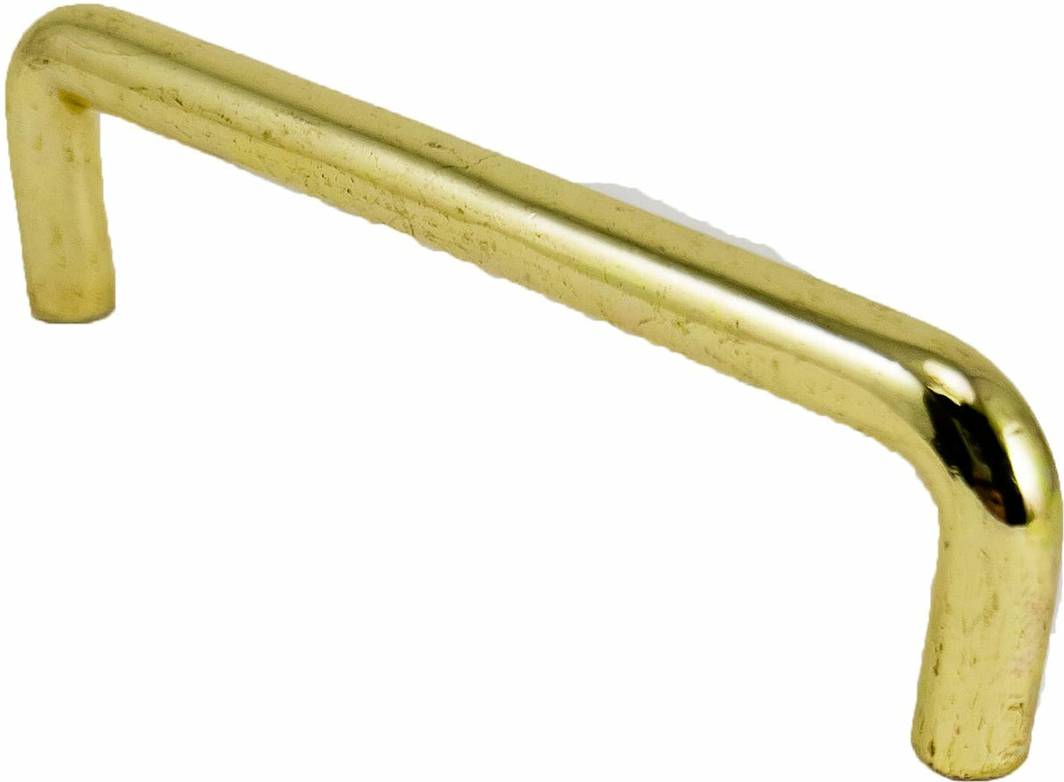 Harris Hardware 3" Polished Brass Zinc Wire Pull Cabinet Door 5-Pack
