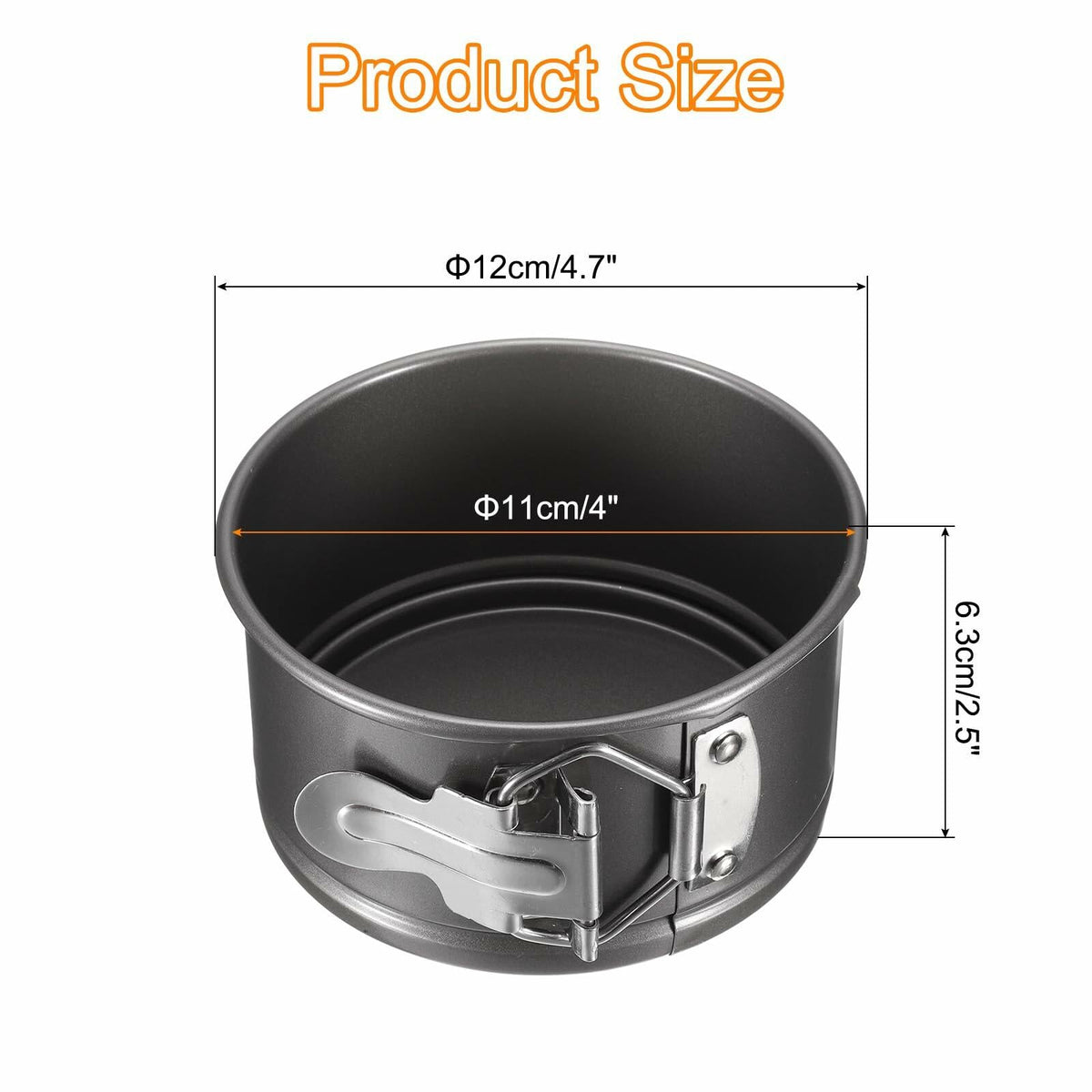 uxcell 4 Inch Nonstick Springform Pan Removable Bottom Leakproof Black 1pcs