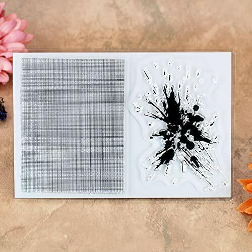 Kwan Crafts Clear Stamps Wall Stone Grid Watermark Ink 2 Sheets Silicone