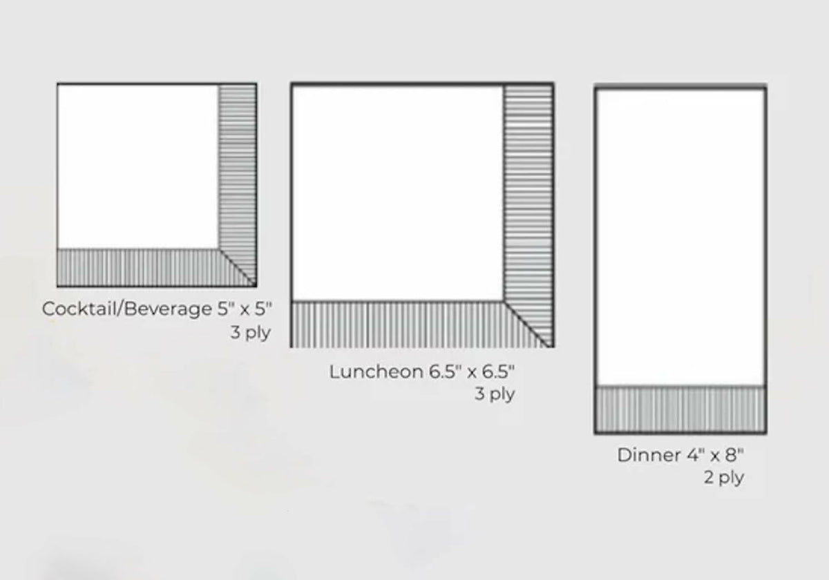 IHR Ideal Home Range Party Napkins 3-Ply 6.5x6.5 Cream 20-Count