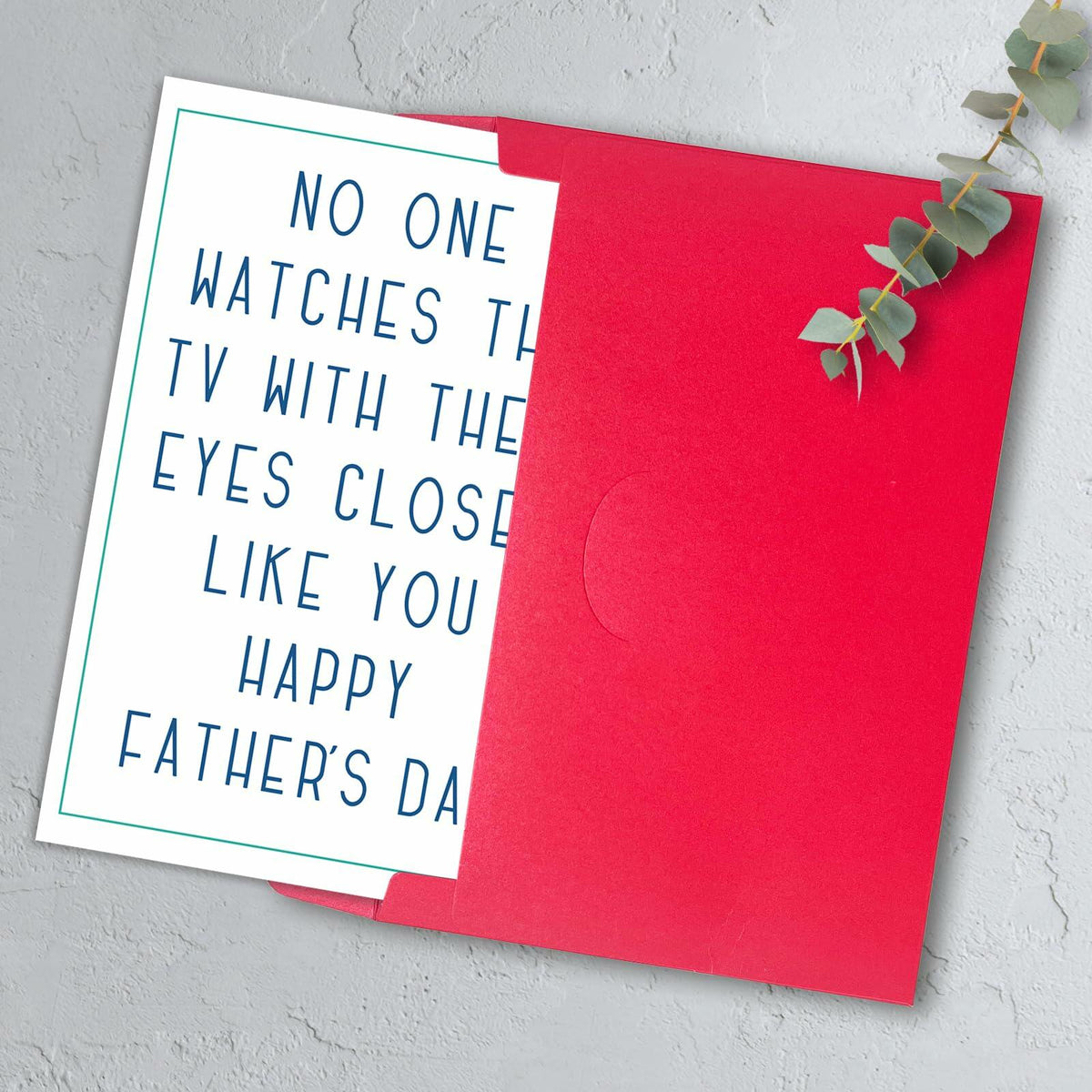 HEJOYN Father's Day Card for Dad Grandpa Husband Cute TV Joke Design