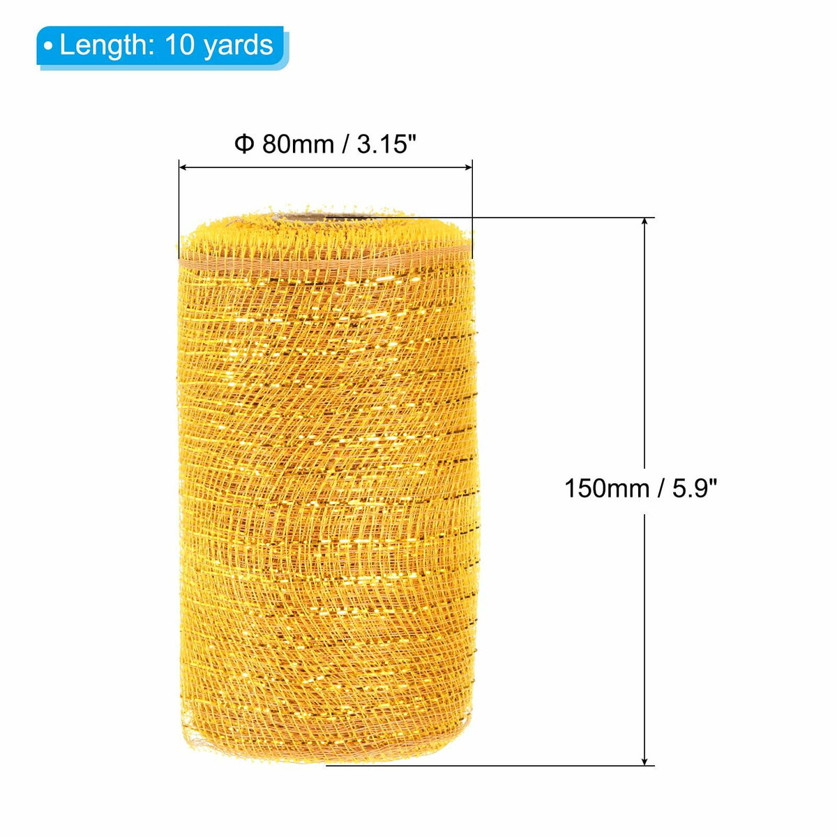 PATIKIL Decorative Mesh Ribbon Roll 5.9in x 10yd Pink 2pcs Classic Style