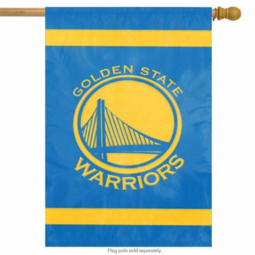 Party Animal NBA Golden State Warriors Premium Banner Flag 28x48 Team Color