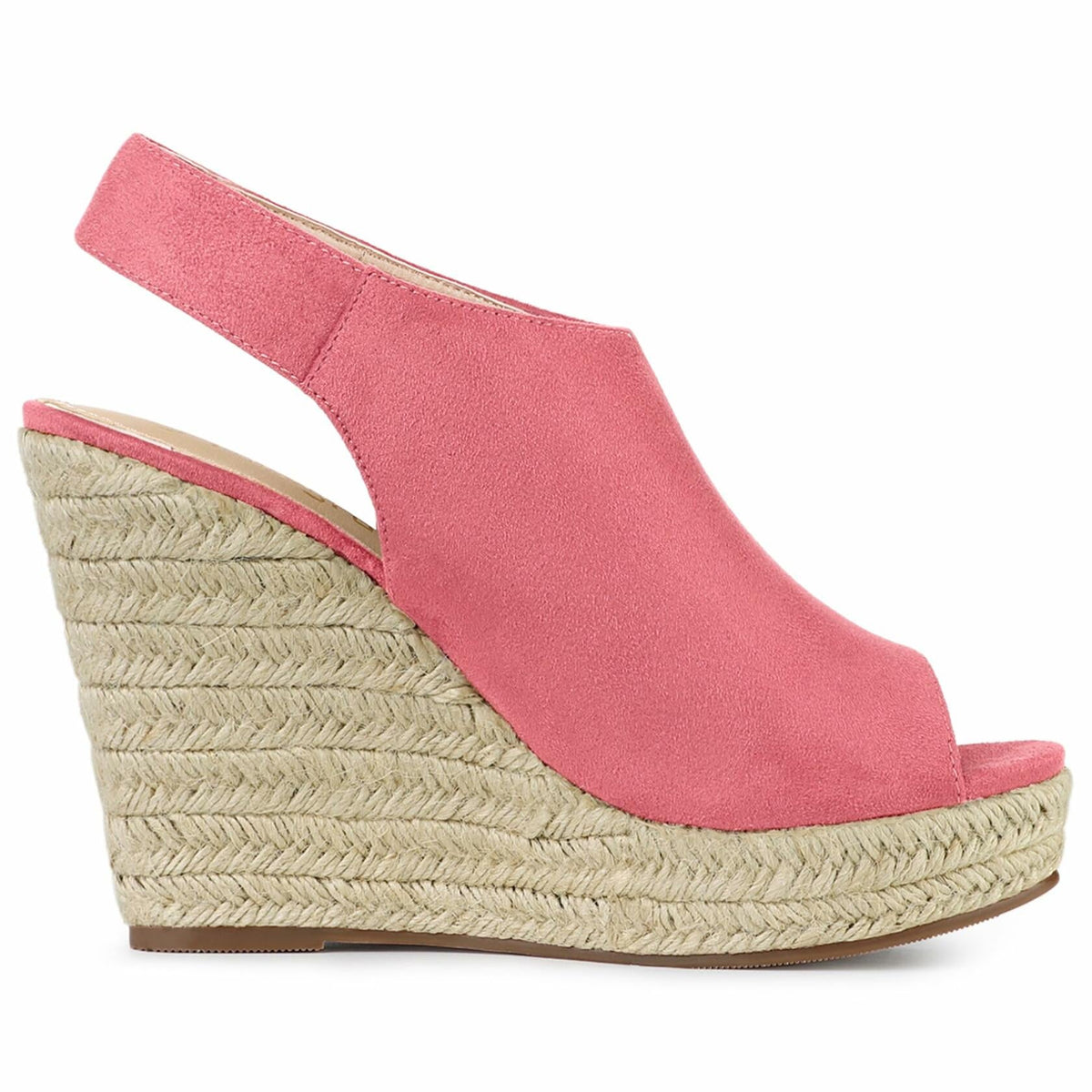 Allegra K Women's Espadrille Platform Wedges Sandals Watermelon Red Size 5.5
