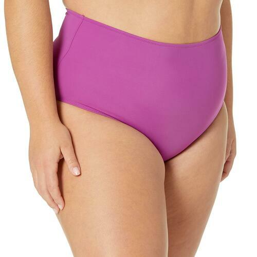 Amazon Essentials Women’s High Waist Swim Bottom Violet Size Small