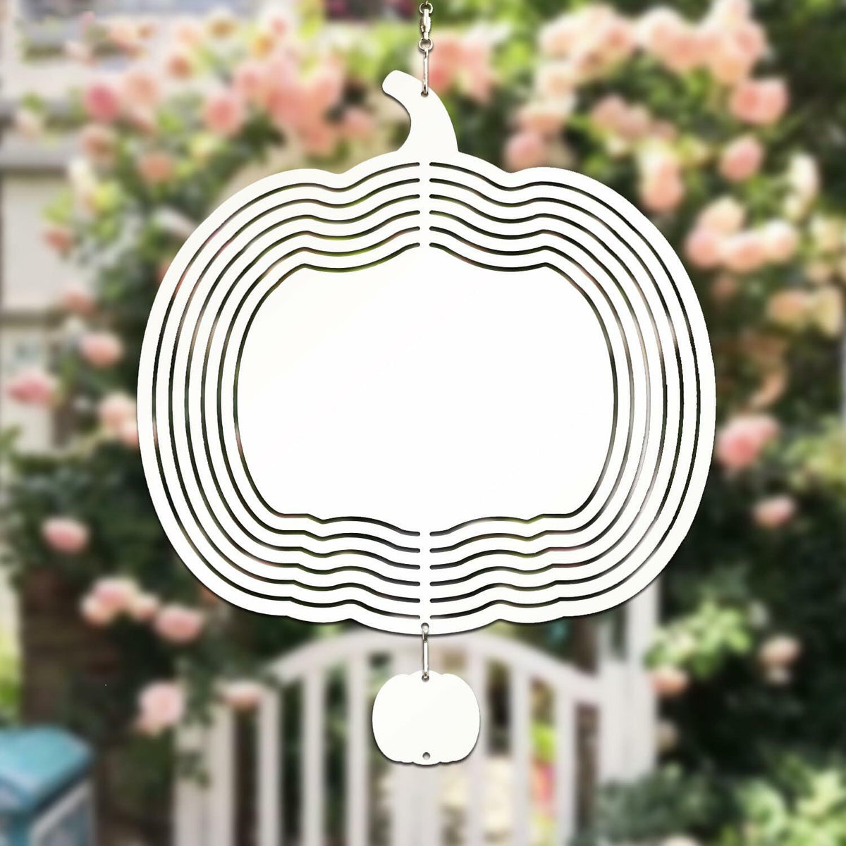 GALAXY WIND SPINNER 10" 3D Stainless Steel Round Pumpkin Garden Decor 25cm