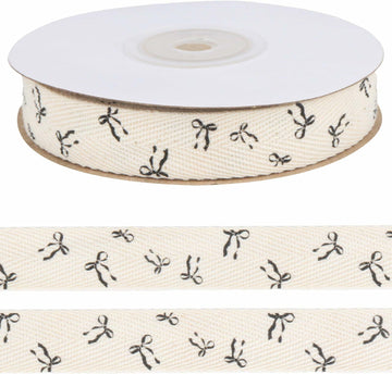 Luhiew Black Cotton Bow Ribbon 3/5 Inch 10 Yards Crafting Gift Wrap