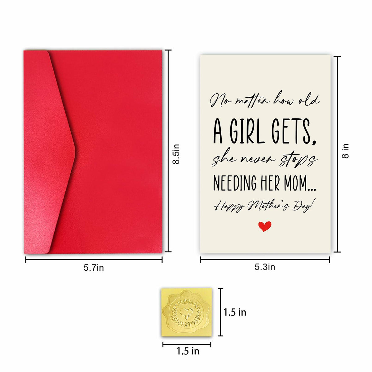 CSMOSJgreetings Funny Mother's Day Card for Mom Lovely Gift CSMOSJ-375-MQJ