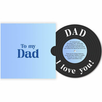Pawzity Fathers Day Card Vintage 5.3x5.3in Single Red Envelope Dad