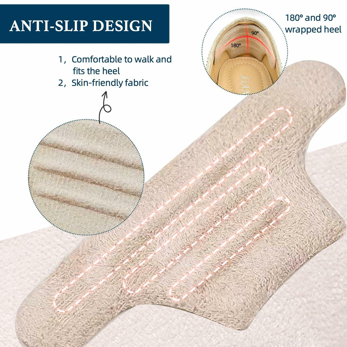 mickee Gel Heel Cushion Pads Inserts for Men Women One Size Shoes 3 Pairs