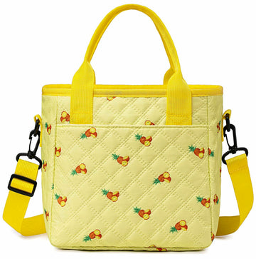 TuErCao Pineapple Insulated Lunch Box Small Portable Lightweight Nylon