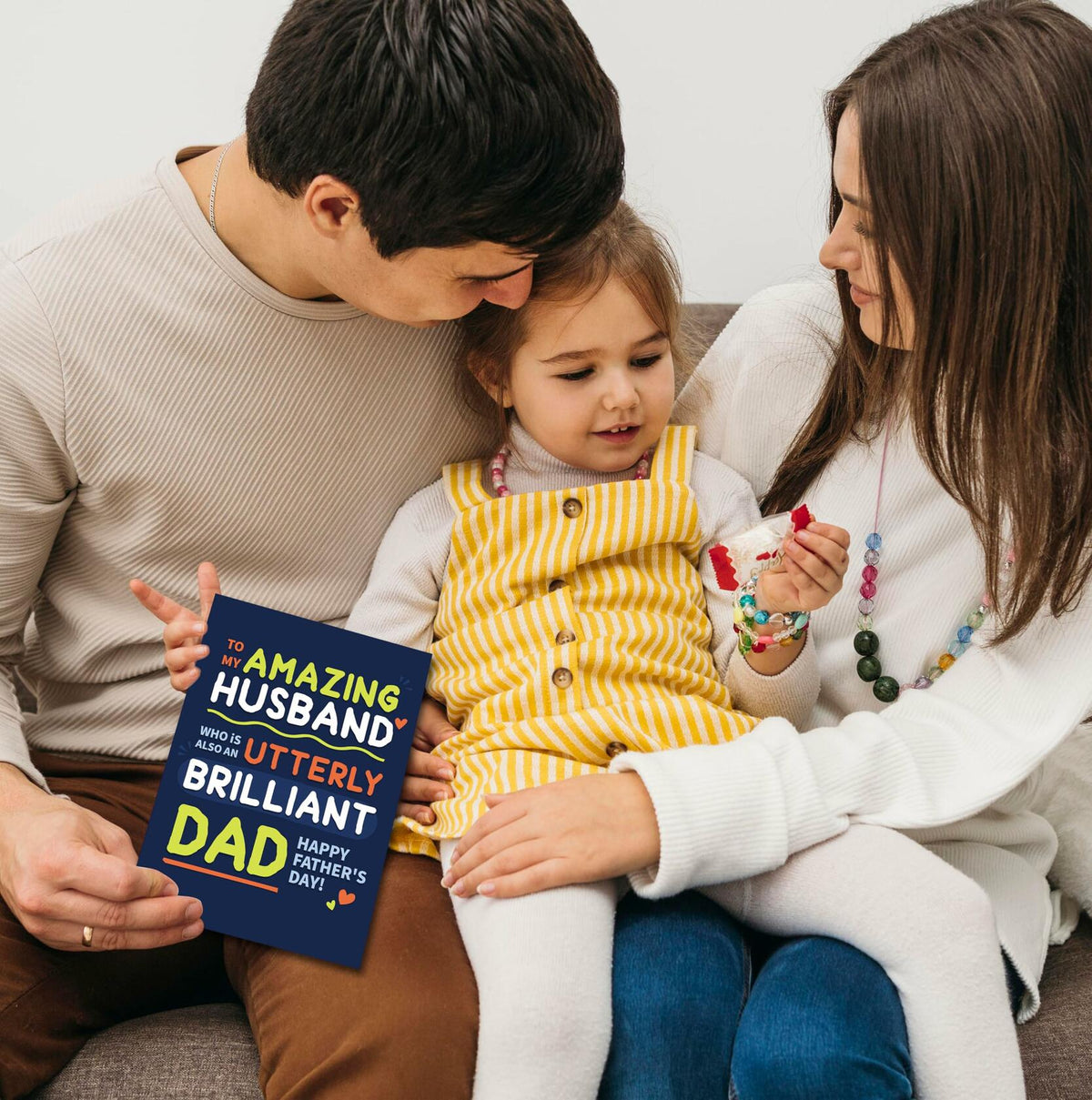 IDU Fathers Day Card for Husband from Wife Emotional Dual Roles ZN167