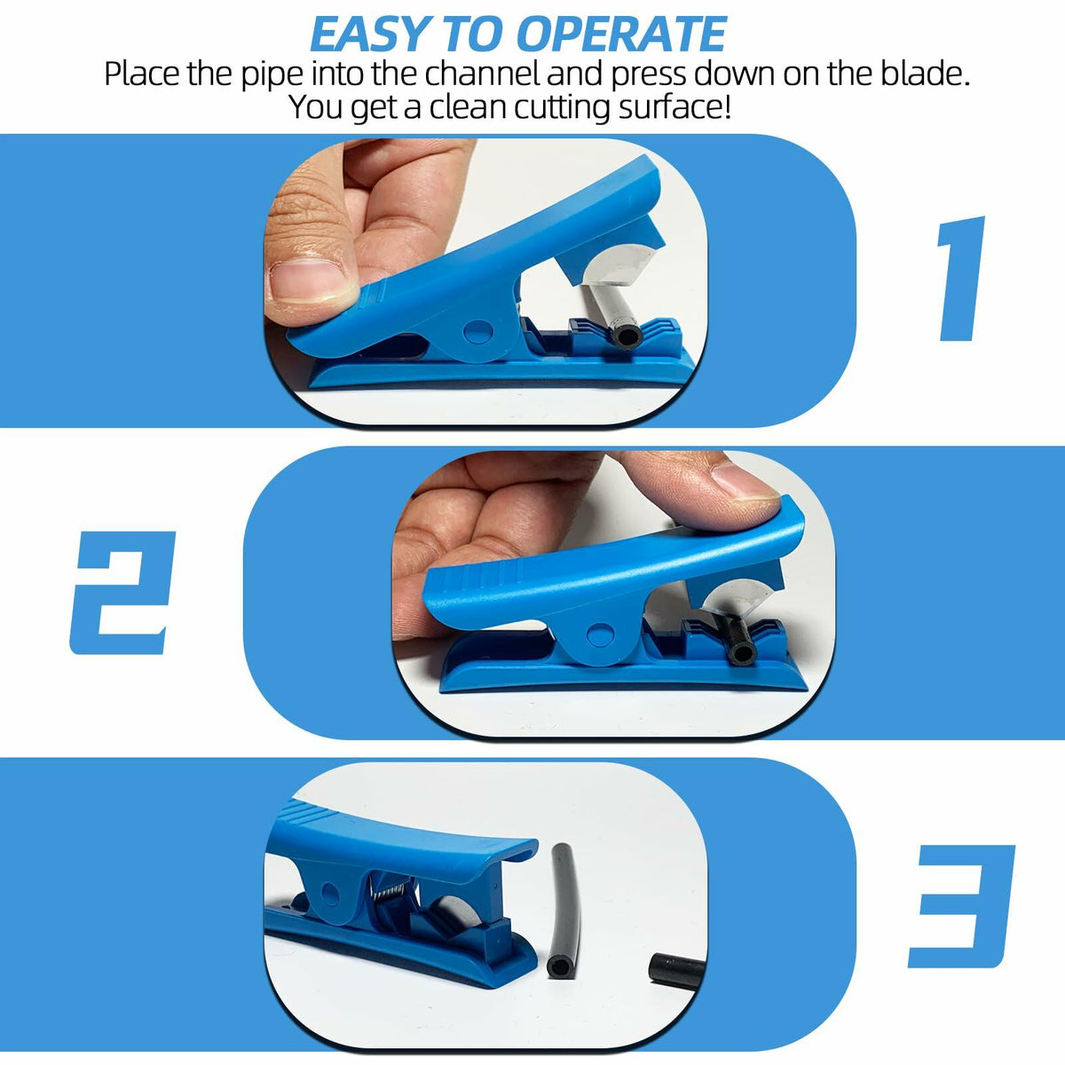 Spalolen Plastic Tubing Cutter Tool Hose Pipe Cutter for Nylon PVC 3/8" OD