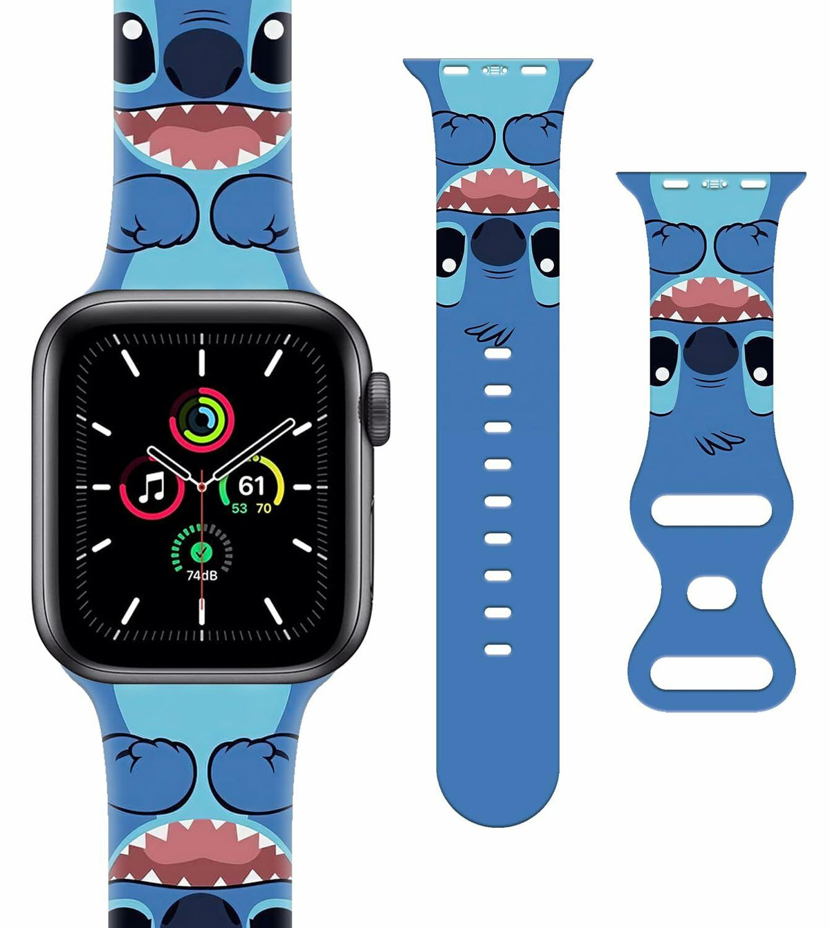 GSDUGYBG Silicone Watch Band Waterproof Sports Replacement Blue Size 42mm