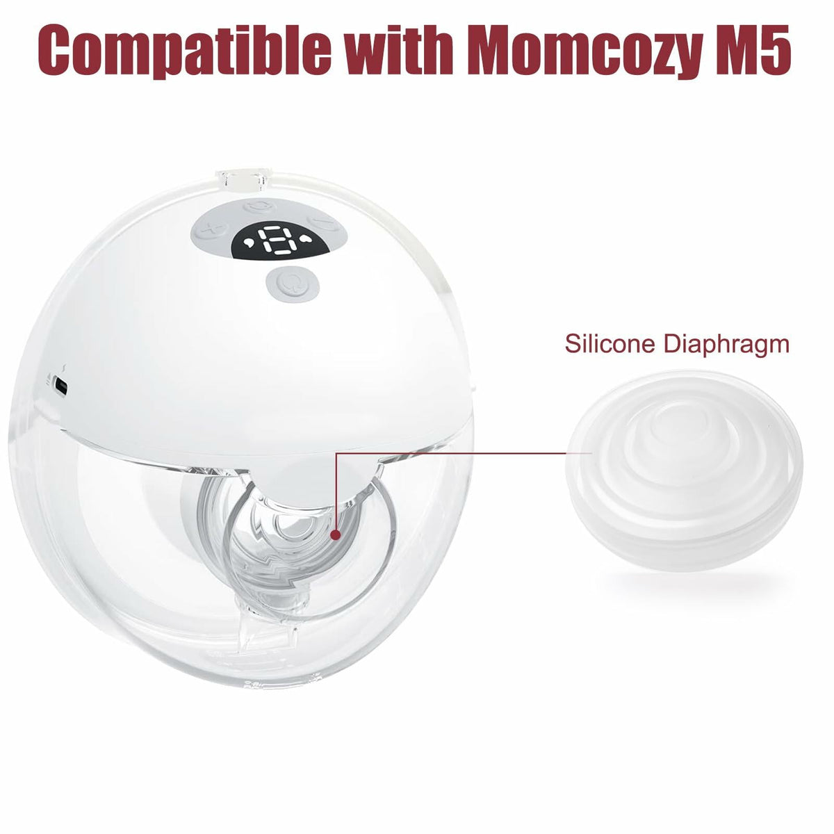 Mity rain 2pcs Silicone Diaphragm for Momcozy M5 Breast Pump Replacement Parts