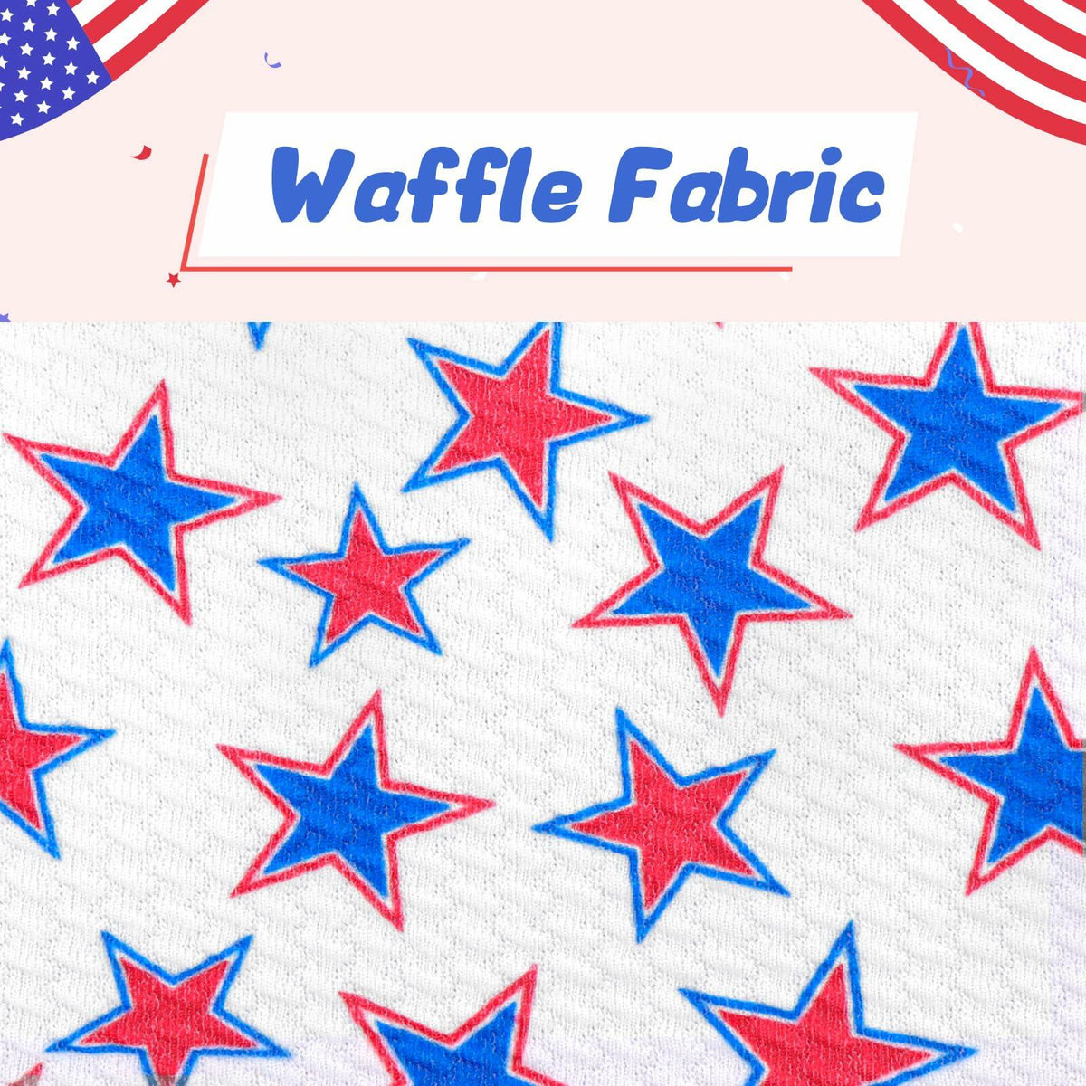 YanJie 4th of July Blue Stars Knotted Wide Headband Women Girls